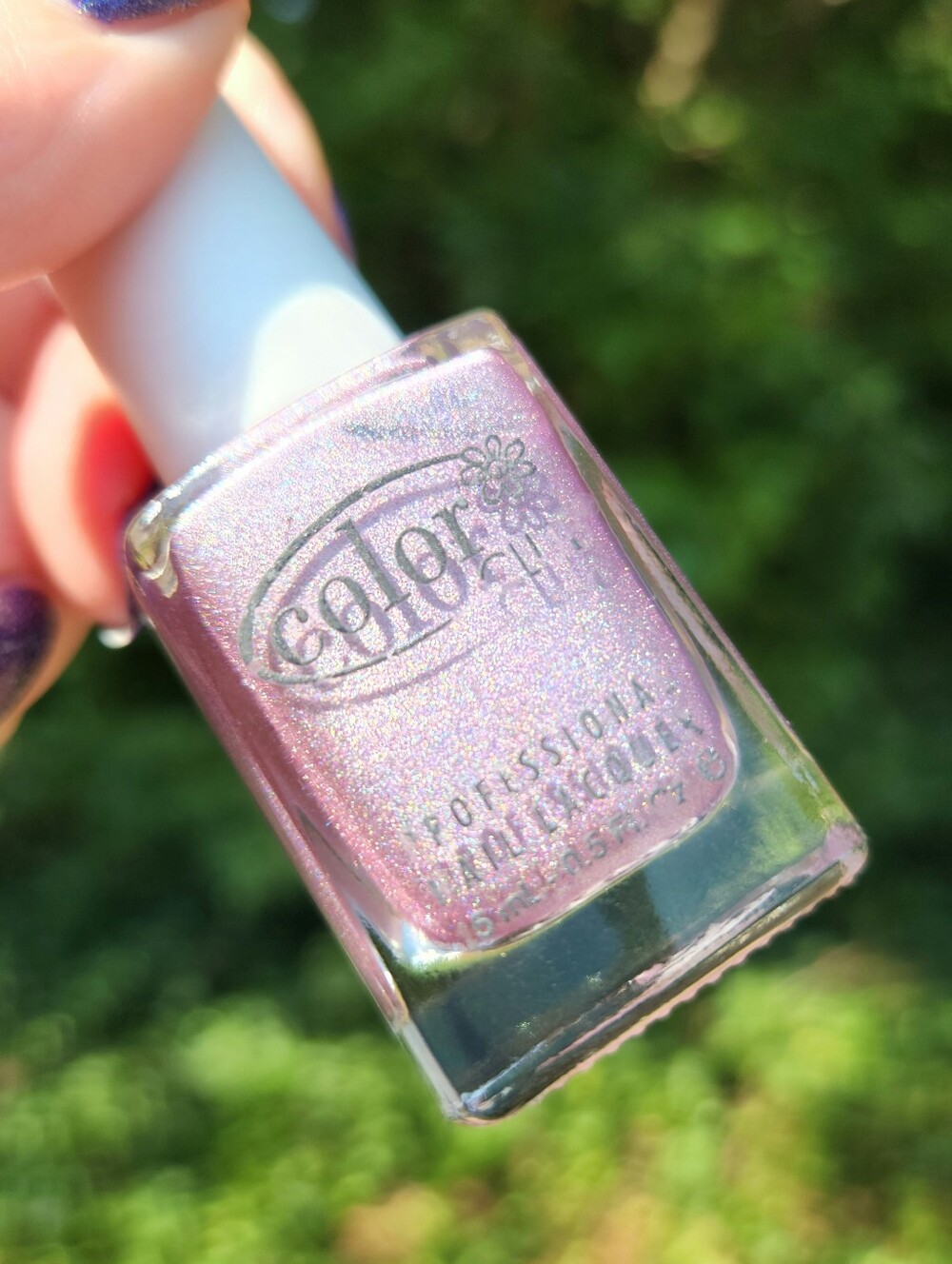 Color Club ✨️ Fashion Addict ✨️ Dusty Mauve Holographic Polish 🌈 Discontinued